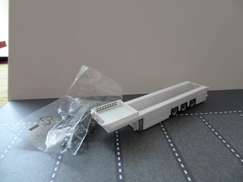 106 herpa binnen lader beton 3-as wit 1:87 truck trein, Ophalen of Verzenden, Nieuw, Bus of Vrachtwagen, Herpa