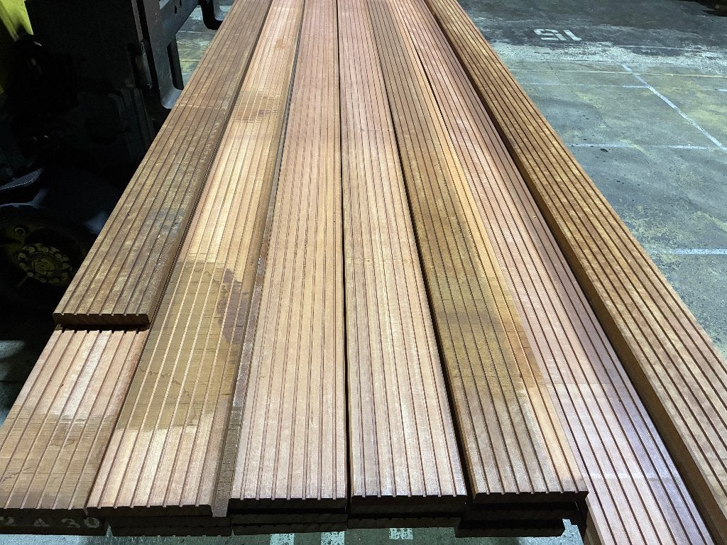 vlonderplanken-terras-planken-Hardhout-Mukulungu-25x143mm, Ophalen, Nieuw, Hout