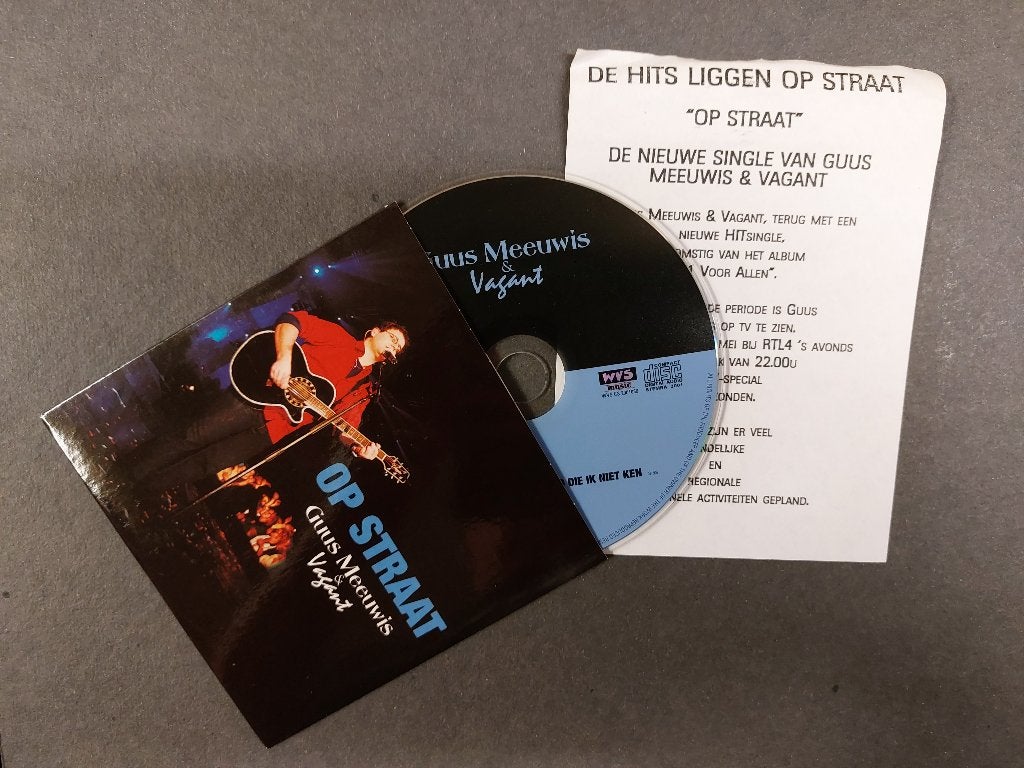 Guus Meeuwis 2 x promo cd-single Op Straat - De Ezel, Verzenden, Zo goed als nieuw, Pop