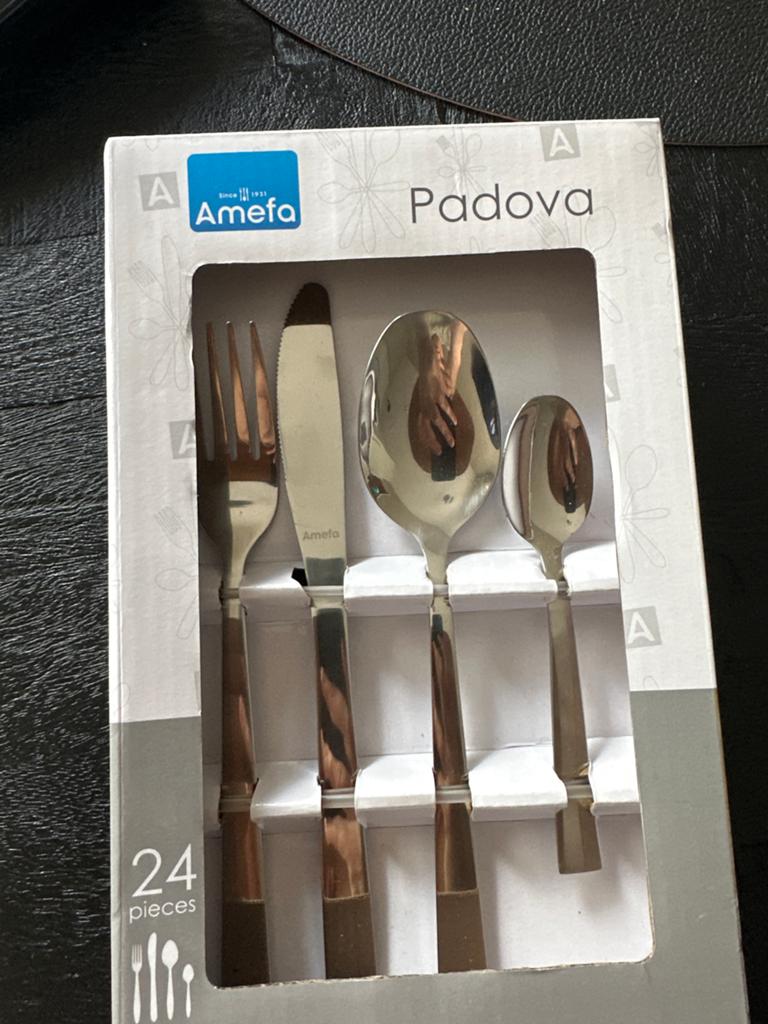 Amefa Padova Bestekset - 24-delig RVS, Nieuw, Ophalen of Verzenden, Rvs of Chroom, Vaatwasserbestendig