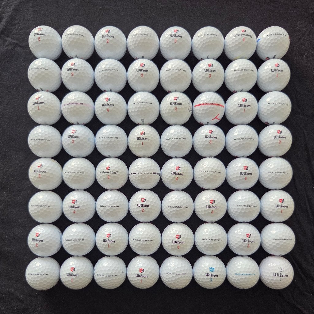 64 stuks mooie Wilson DUO SOFT golfballen, Ophalen of Verzenden, Zo goed als nieuw, Bal(len)