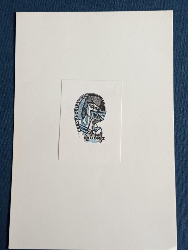 Jan Battermann Ex Libris Cees Andriessen, Antiek en Kunst, Ophalen of Verzenden