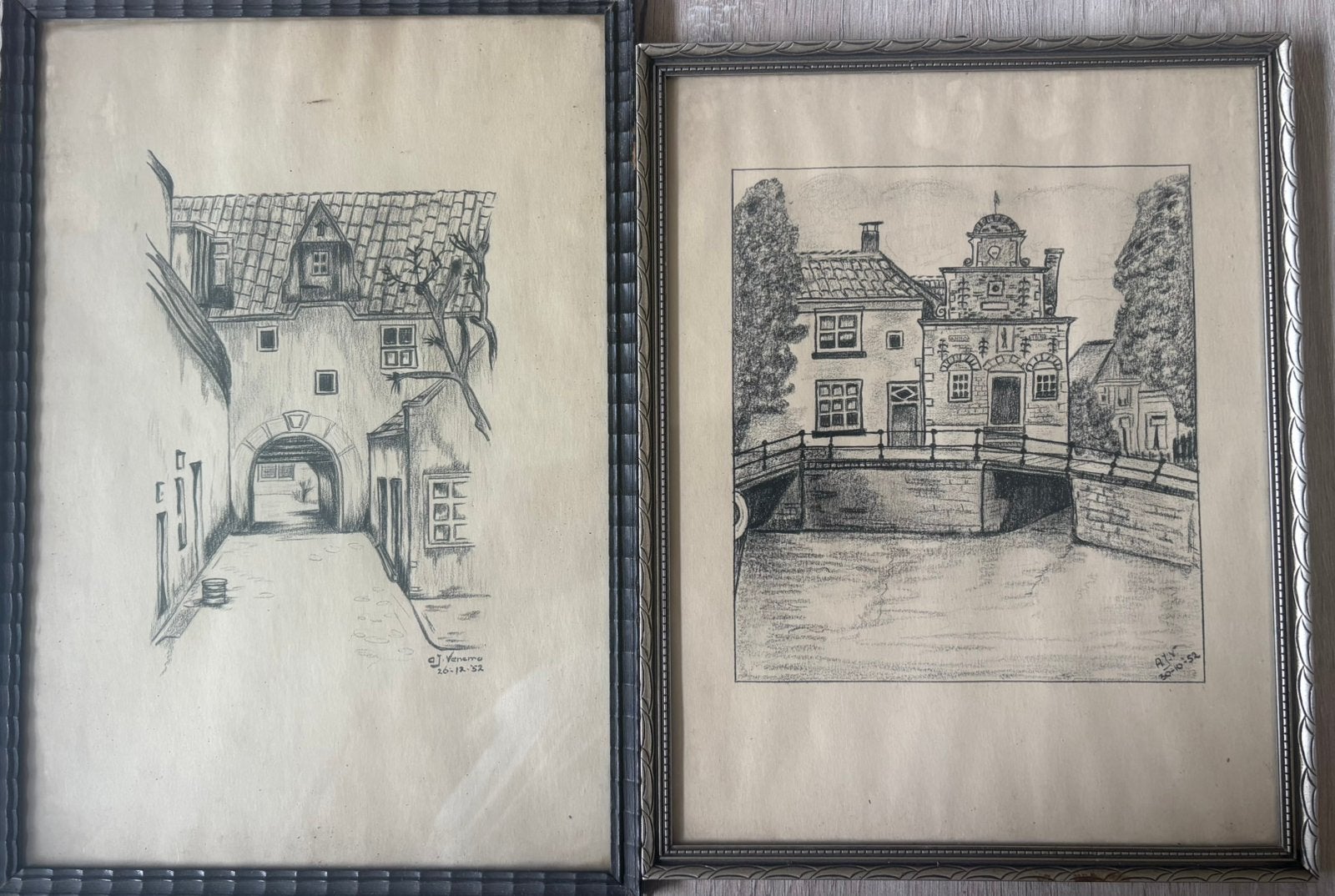 2 mooie schetsen van Venema, Ophalen of Verzenden