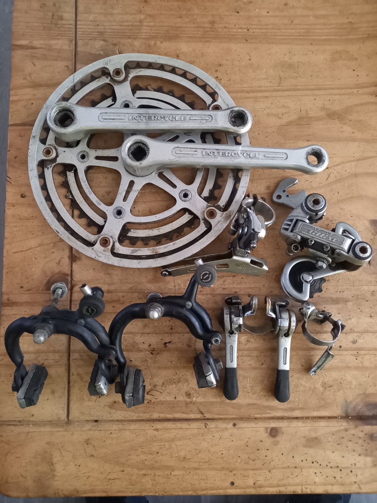 Te koop oude racefietsonderdelen lees advertentie goed aub, Fietsen en Brommers, Fietsen | Racefietsen, Ophalen of Verzenden, Aluminium