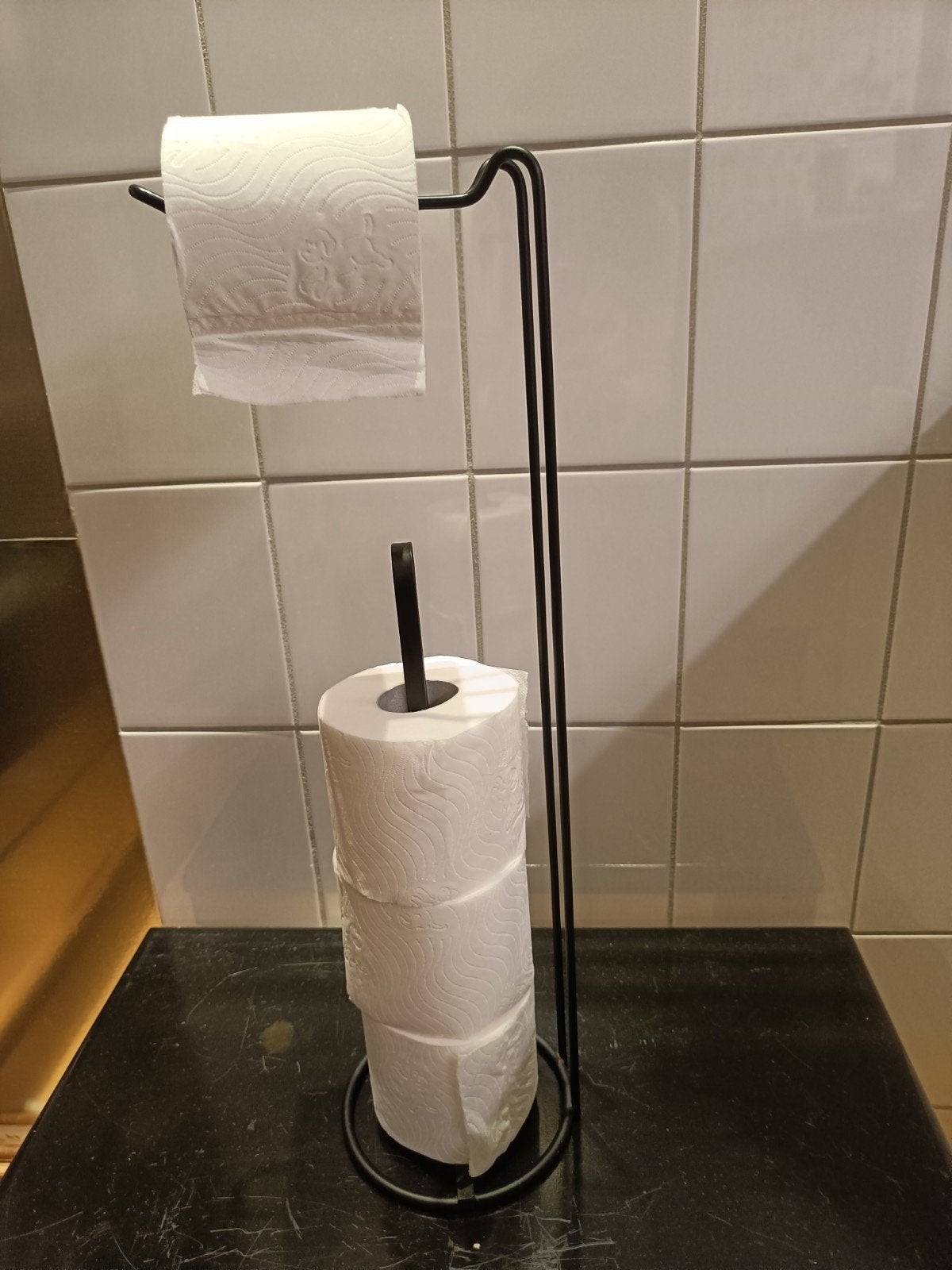Zwarte metalen wc rollen houder. Ophalen!, Huis en Inrichting, Nieuw, Ophalen, Toilet-accessoire, Overige merken