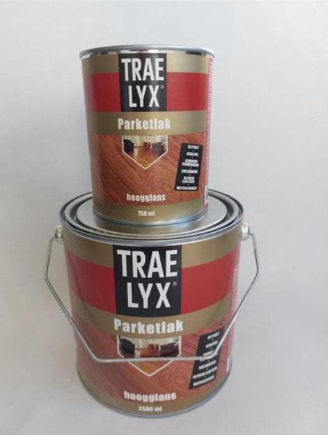 Trae Lyx parketlak kras- en slijtvaste vernis 0,75l en 2,5l, Ophalen of Verzenden, Nieuw, Hout