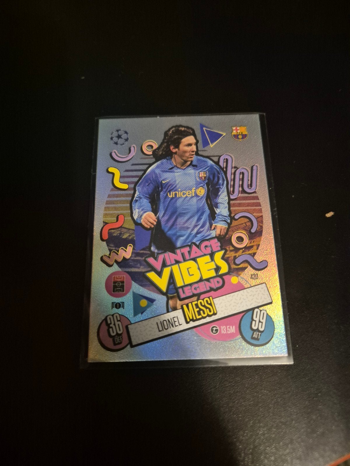Topps Match Attack Lionel Messi Vintage Vibes Legend FC Barc, Verzamelen, Sportartikelen en Voetbal, Ophalen of Verzenden, Zo goed als nieuw
