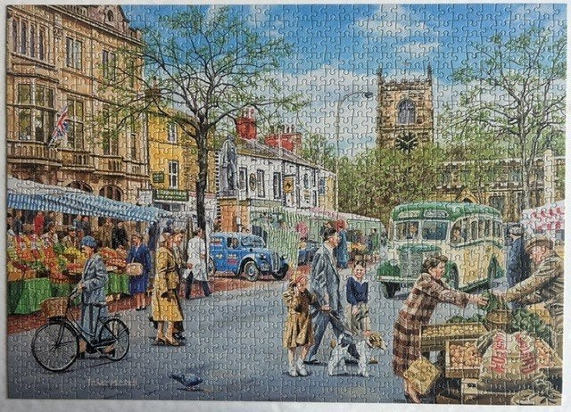 Gibsons puzzel: Market Day. 1000 stukjes., Ophalen of Verzenden, 500 t/m 1500 stukjes, Zo goed als nieuw, Legpuzzel