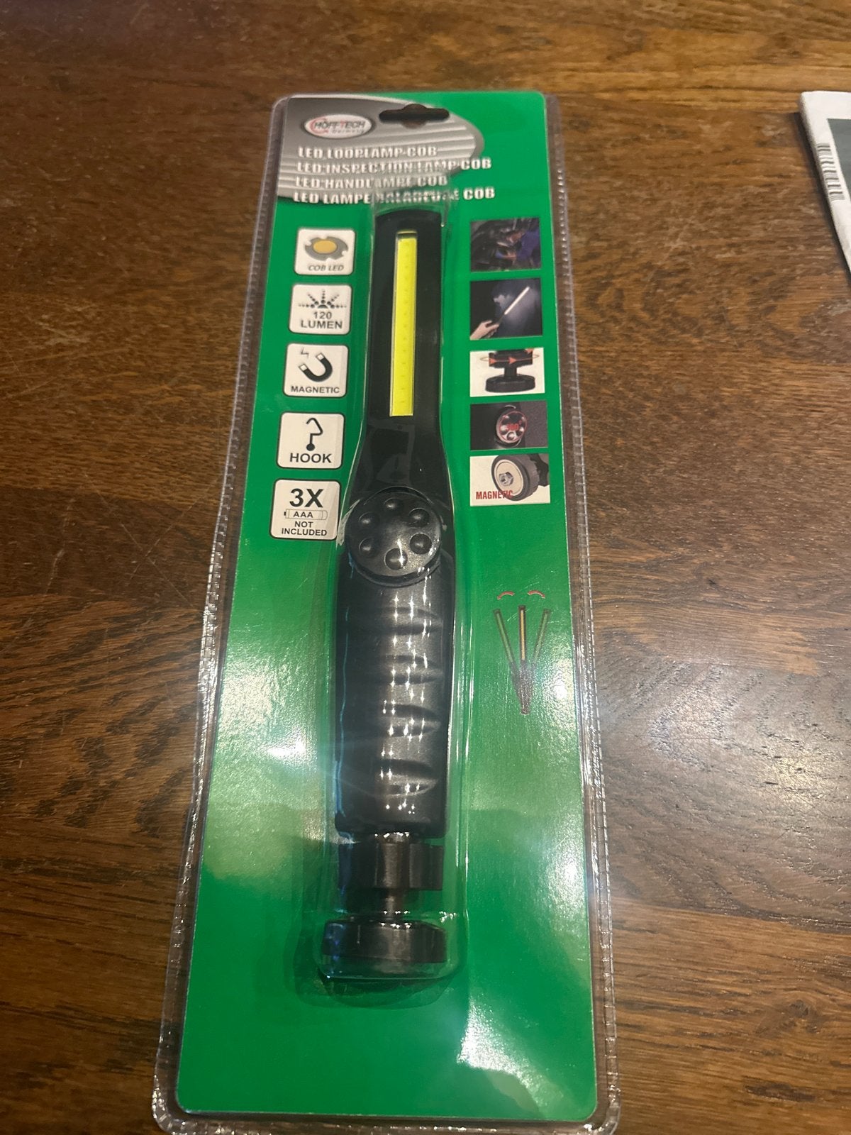 LED Looplamp COB - 120 Lumen, Magnetisch, Haak, Ophalen of Verzenden, Nieuw, Batterij