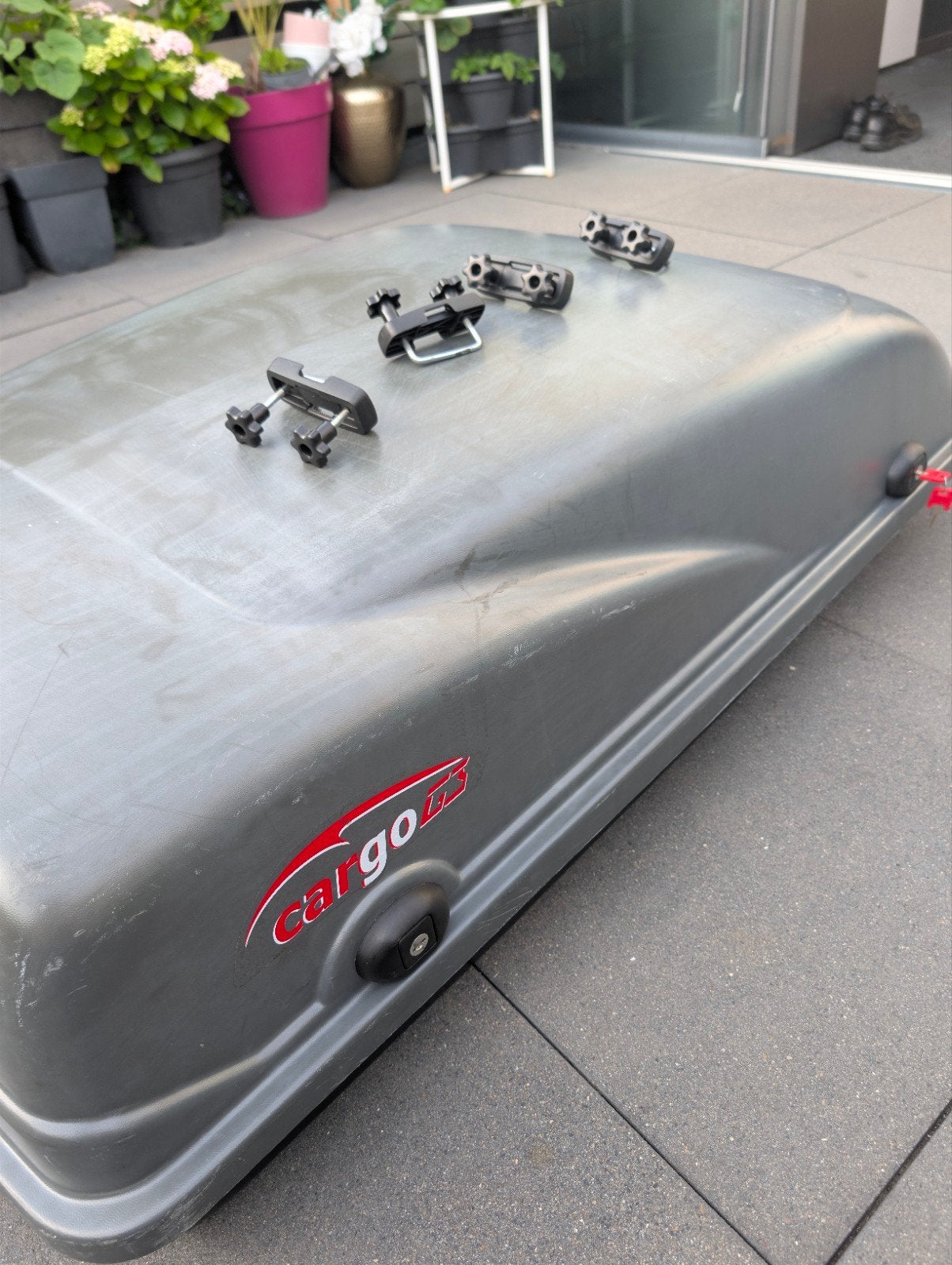 Dakkoffer Cargo G3 350L met sleutels en beugels, Auto diversen, Ophalen, Gebruikt