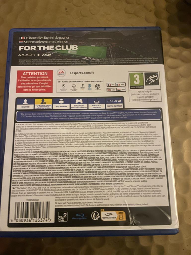 FC 25 (FIFA 25) voor PlayStation 4 - Nieuwstaat, 2 spelers, Eén computer, Ophalen of Verzenden, Zo goed als nieuw