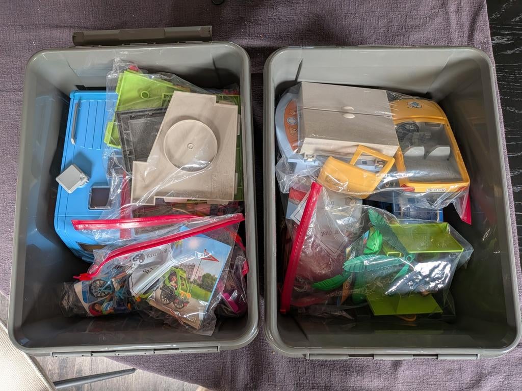 Partij Playmobil in opbergboxen, Ophalen of Verzenden, Gebruikt, Overige merken
