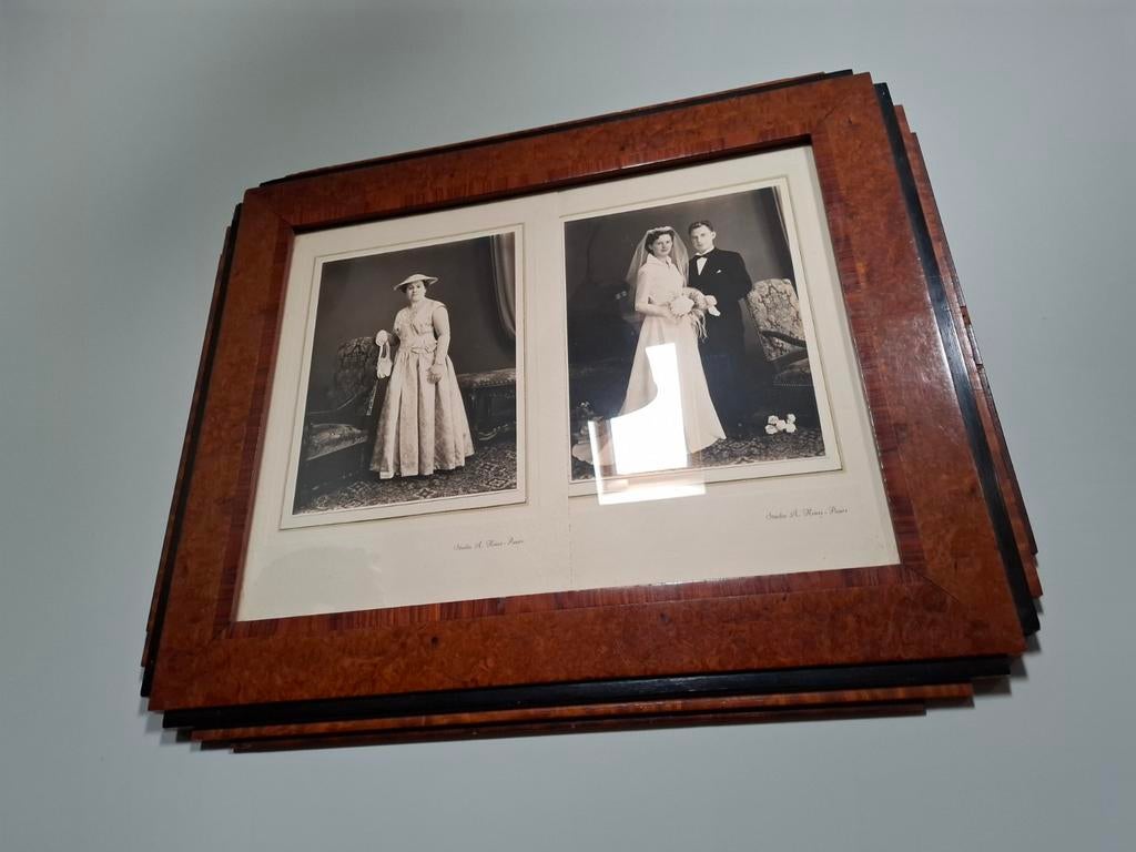 tk: prachtige, gróte Amsterdamse School FOTOLIJST mèt foto's, Antiek en Kunst, Ophalen of Verzenden