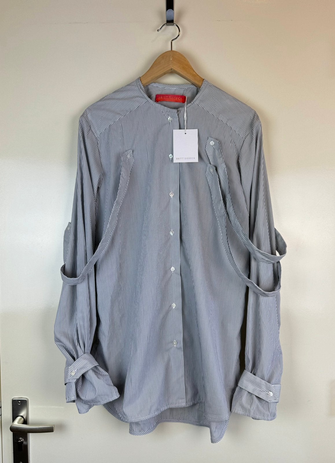BRITT SISSECK Oversized Gothic Shirt Deconstructed Scandi L, Ophalen of Verzenden, Nieuw, Maat 42/44 (L), Grijs