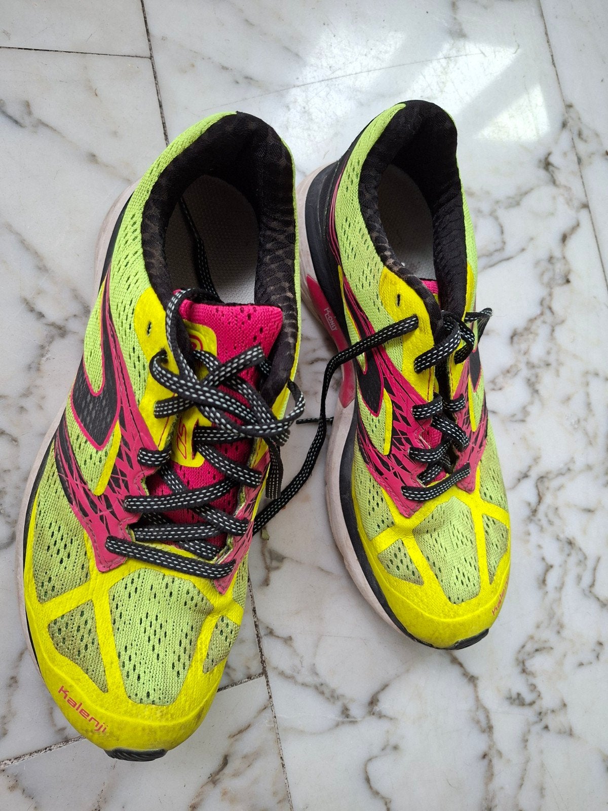 Gratis Kalenji Hardloopschoenen maat 38 - Geel/Roze, Sport en Fitness, Loopsport en Atletiek, Gebruikt, Hardloopschoenen, Hardlopen