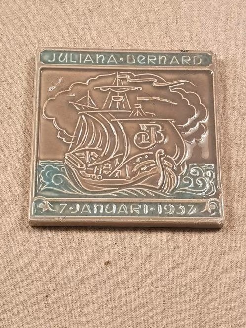 tegel mosa huwelijk Juliana en Bernhard 1937, Ophalen