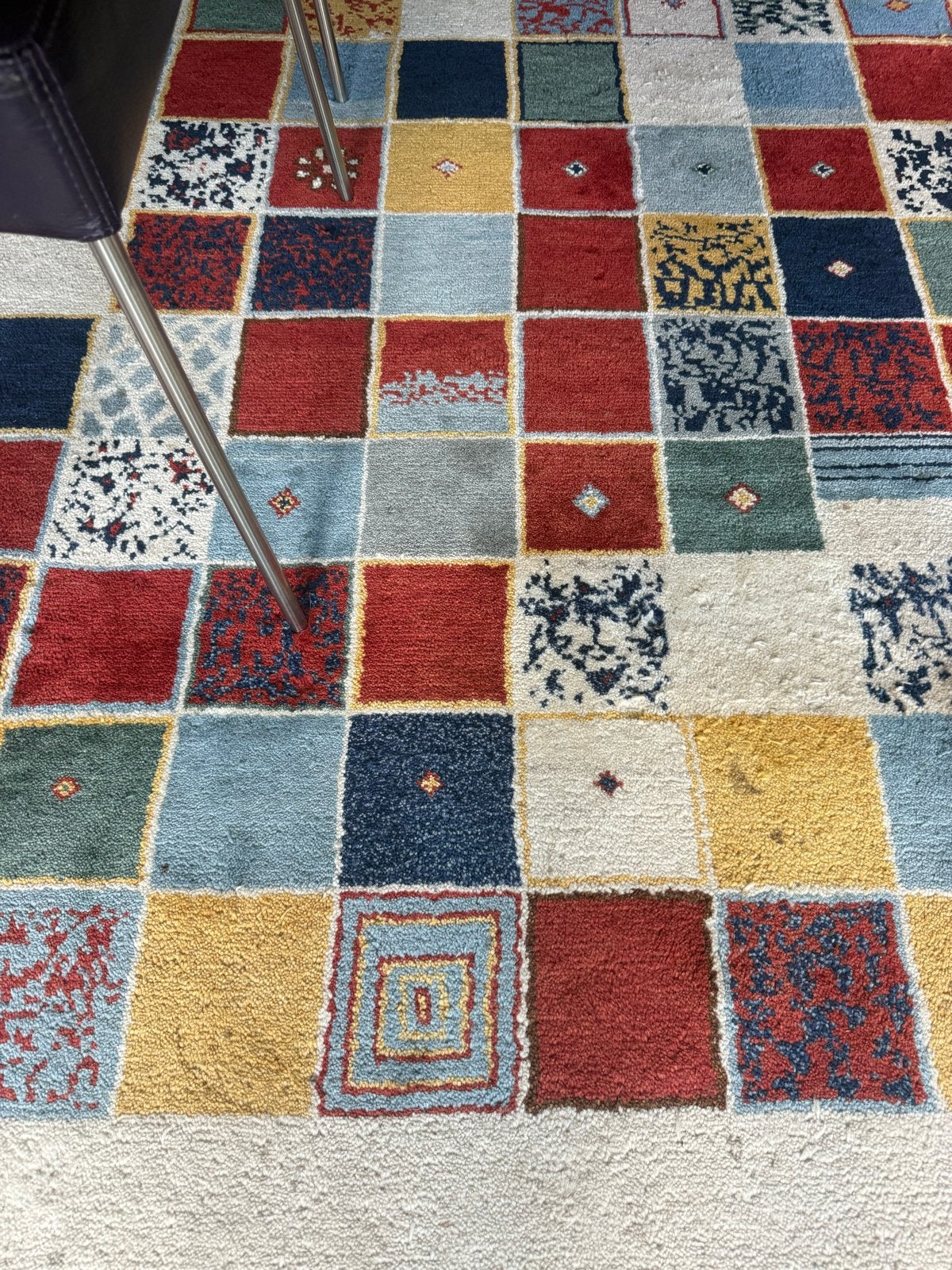 Handgemaakt Azeri Yun vloerkleed, kleurrijk patchwork, Ophalen, 150 tot 200 cm, 200 cm of meer, Zo goed als nieuw