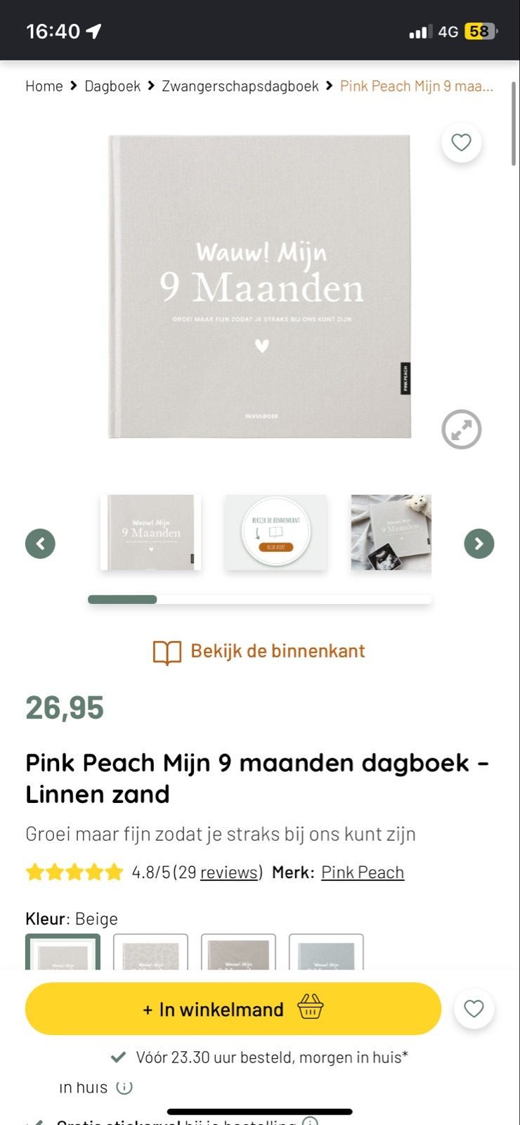 Mijn 9 maanden invulboek - Nieuw in verpakking, Boeken, Ophalen, Nieuw, Zwangerschap en Bevalling