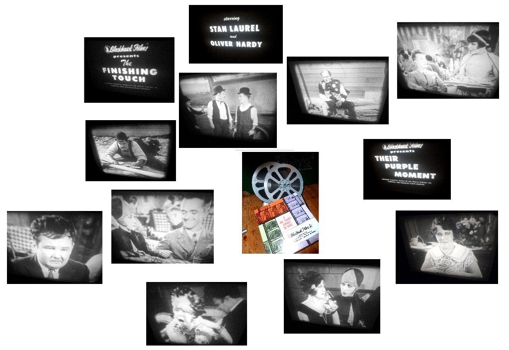 8mm film 2x Laurel + Hardy - Blackhawk - purple moment 1928, Ophalen of Verzenden, 8mm film