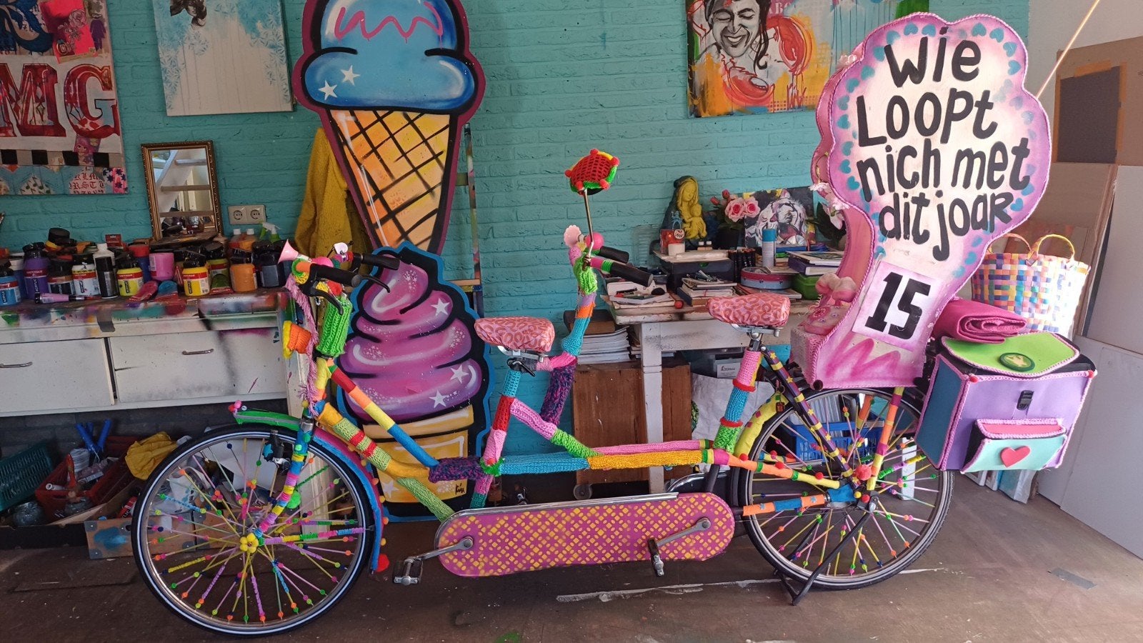 Unieke Carnavals Tandem  voor optocht, Kleding | Dames, Ophalen of Verzenden