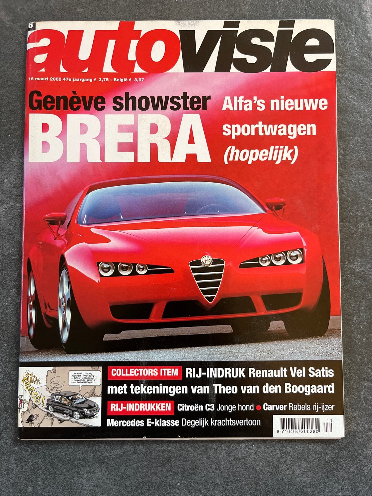 Autovisie 15 maart 2002 - Alfa Romeo Brera, Ophalen of Verzenden, Zo goed als nieuw, Algemeen
