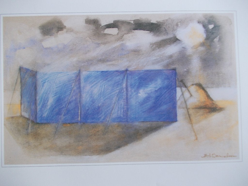 7 Noordzee stranddecoraties (Bob Denneboom), Gesigneerd, Ophalen of Verzenden, Landschappen, Offsetdruk