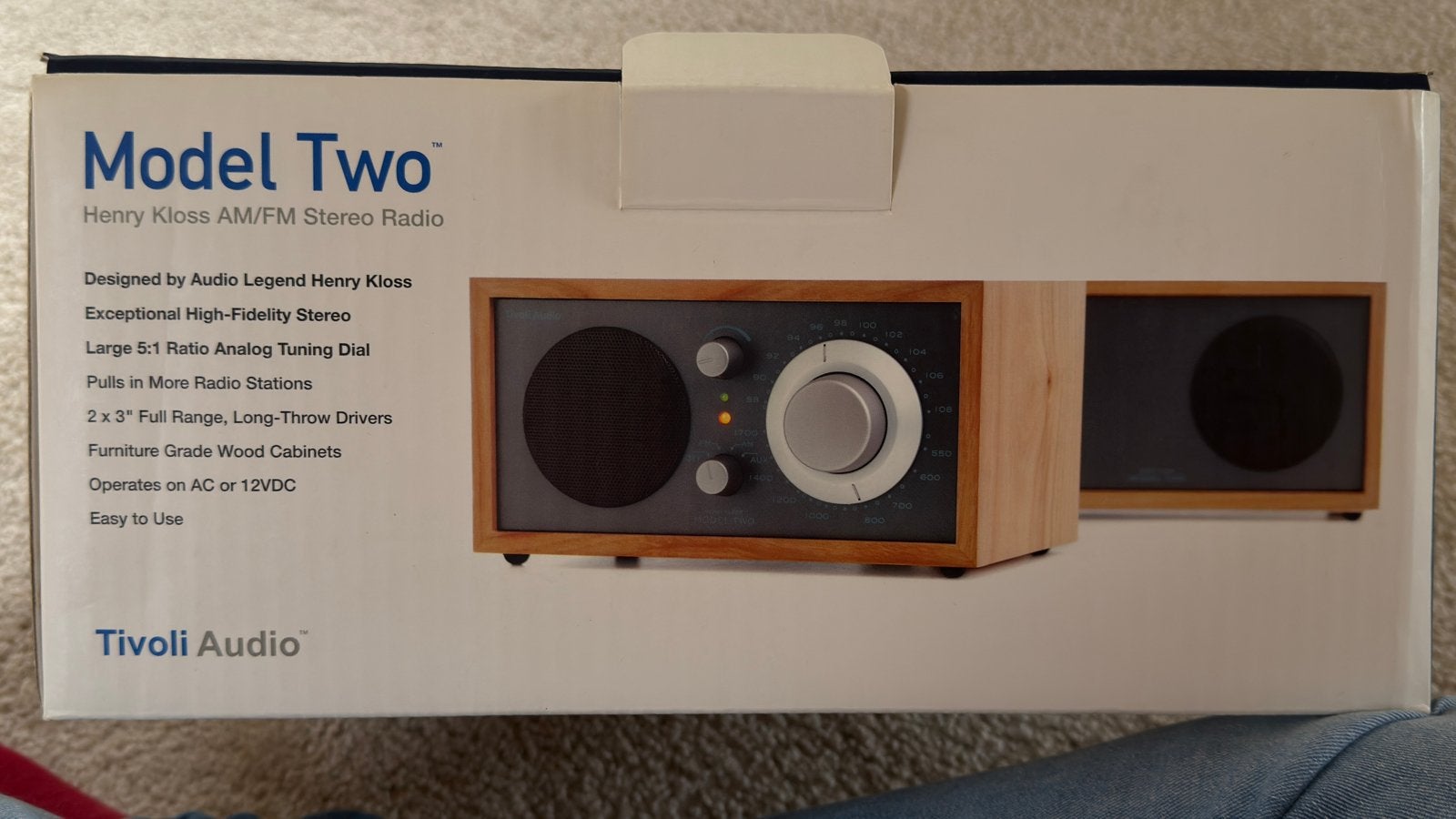 Tivoli Audio Model Two AM/FM Stereo Radio - Nieuw in doos, Audio, Tv en Foto, Radio's, Ophalen of Verzenden, Nieuw, Radio