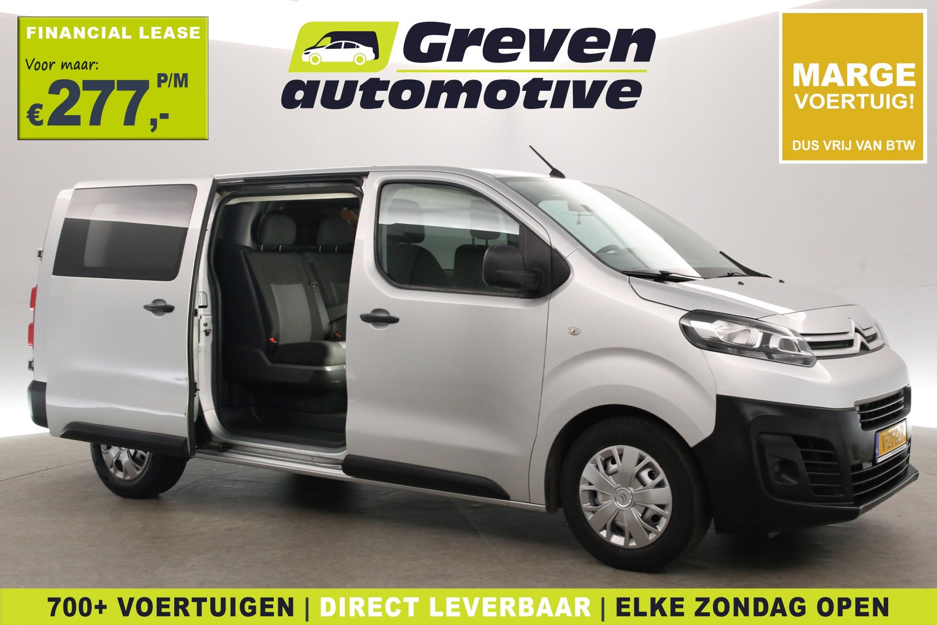 Citroën Jumpy 2.0 BlueHDI L3H1 | Marge | Dubbele Cabine | C, Auto's, Voorwielaandrijving, Stof, Gebruikt, Euro 6