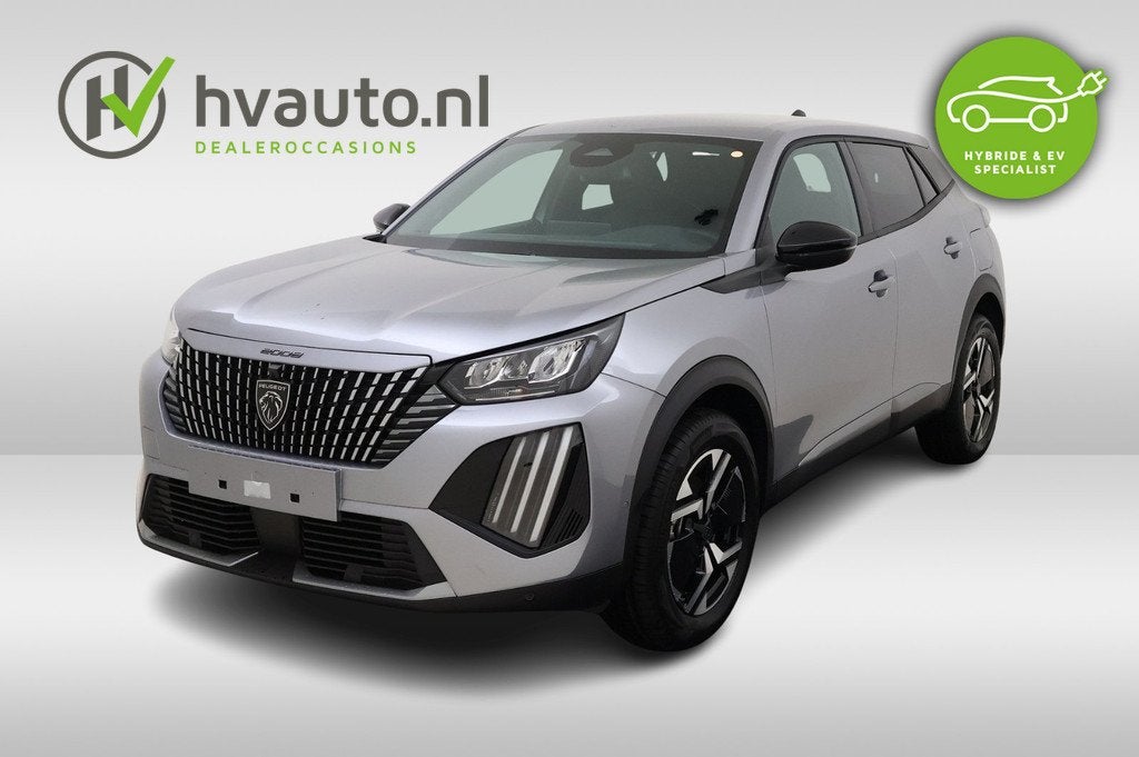Peugeot 2008 1.2 HYBRID 145PK ALLURE E-DCS6 | Navigatie Pack, Auto's, Peugeot, Gebruikt, Zwart, 1199 cc, Leder en Stof