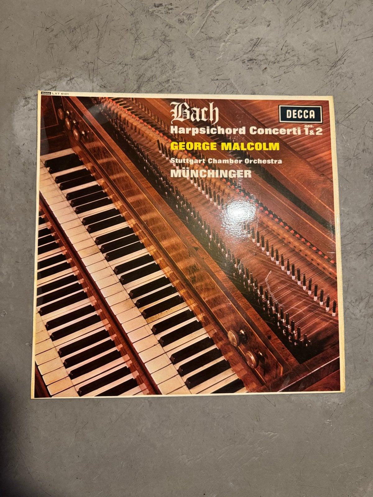 Bach: Klavecimbelconcerten 1 & 2 - George Malcolm LP, LP, Gebruikt, Ophalen of Verzenden, 12 inch