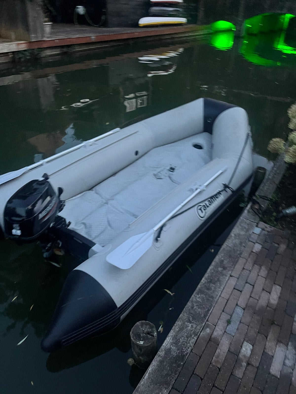 Talamex rubberboot met buitenboordmotor, Ophalen, Airdeck, Gebruikt, Inclusief motor