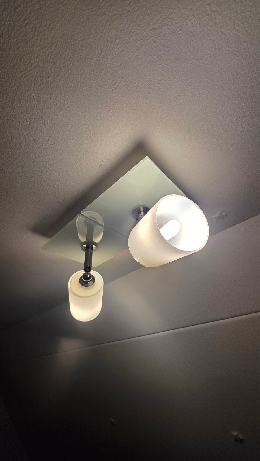 2  plafondlamp, Gebruikt, Modern, Verstelbaar, Plafondspot