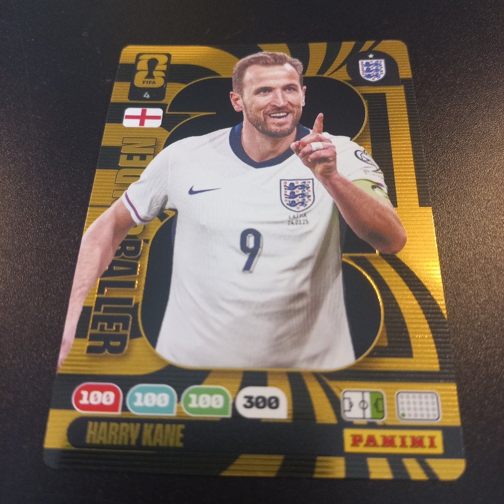 Harry Kane #004 Golden Baller FIFA World Cup 2026, Ophalen of Verzenden, Zo goed als nieuw, Buitenlandse clubs, Poster, Plaatje of Sticker