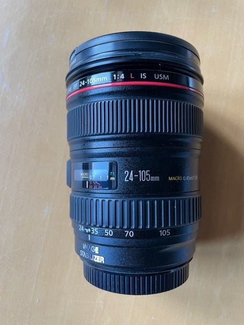Canon EF 24-105 L IS USM, Audio, Tv en Foto, Fotografie | Lenzen en Objectieven, Gebruikt, Beschermhoes/tas, Canon, Ophalen of Verzenden