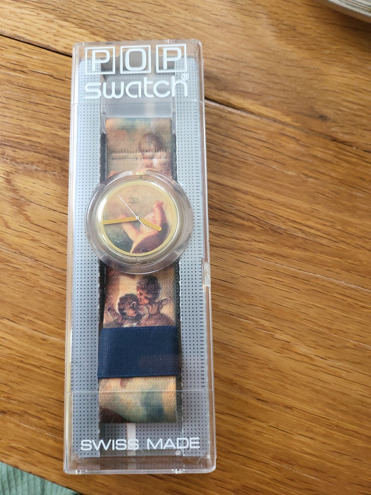 Vintage Swatch Pop Horloge met Engelenprint, Ophalen of Verzenden, Kunststof, Kunststof, Swatch