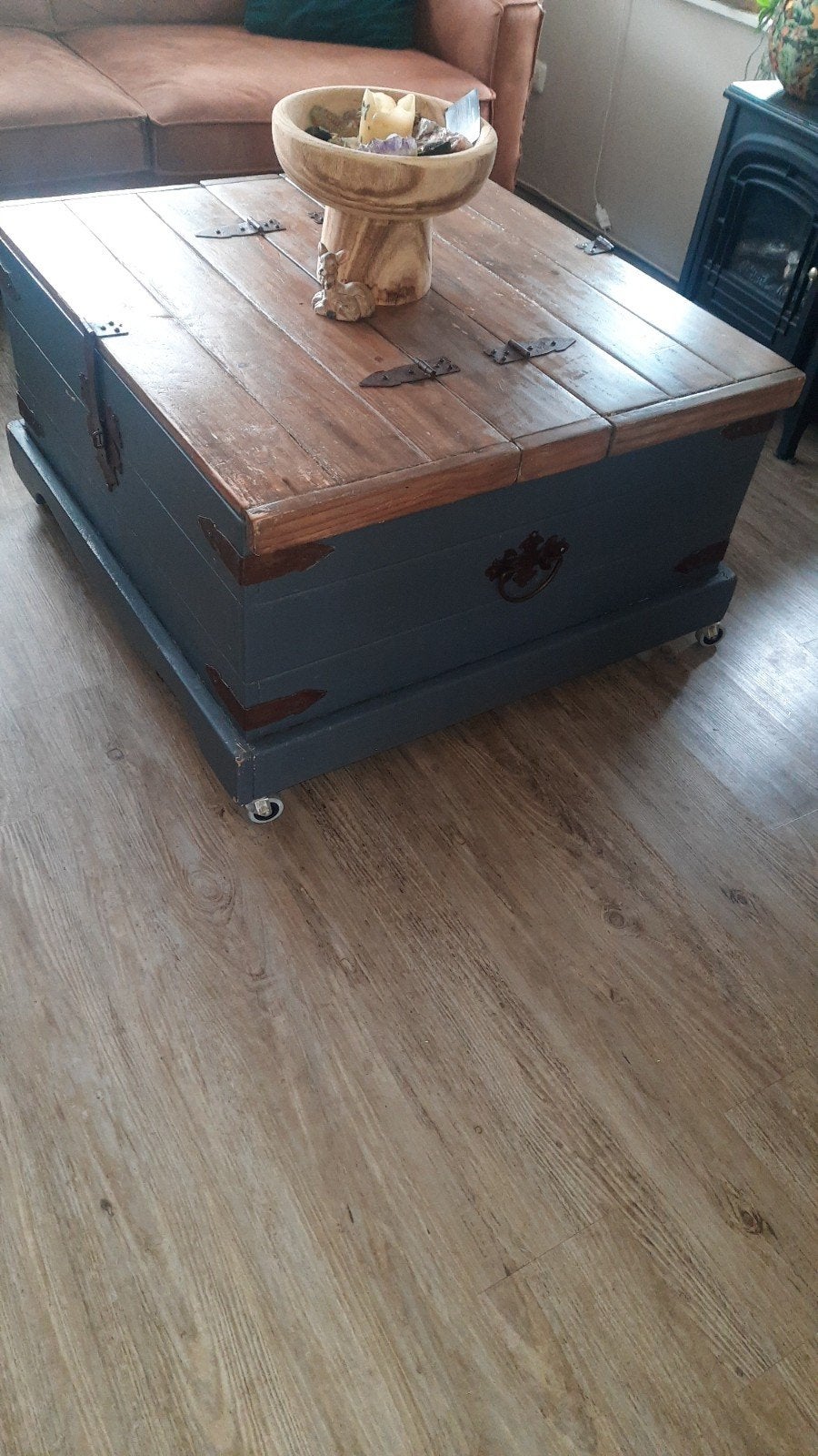 salontafel / dekenkist / sidetable, Ophalen, Gebruikt, 100 tot 150 cm, 50 tot 100 cm