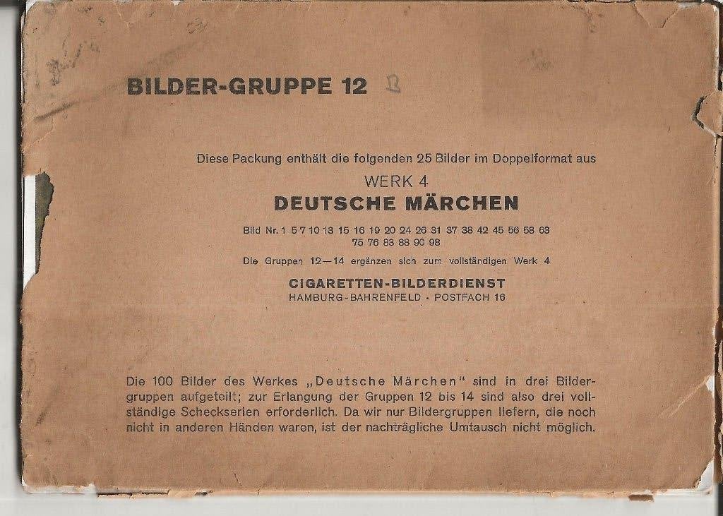 Hamburg Cigaretten Bilderdienst Duitse Sprookjes 13 A 19, Ophalen of Verzenden, 1940 tot 1960, Ongelopen, Overige thema's