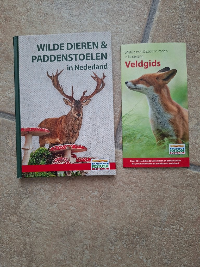 NIEUW Postcodeloterij boekje dieren & paddenstoelen+veldgids, Ophalen of Verzenden, Nieuw, Natuur algemeen, Nationale Postcodeloterij