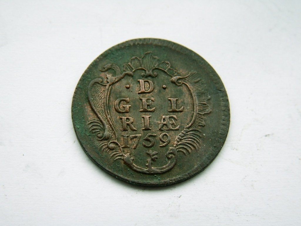 GELDERLAND.  Duit - 1759.  UNC, Postzegels en Munten, Munten | Nederland, Verzenden, Vóór koninkrijk, Overige waardes, Losse munt