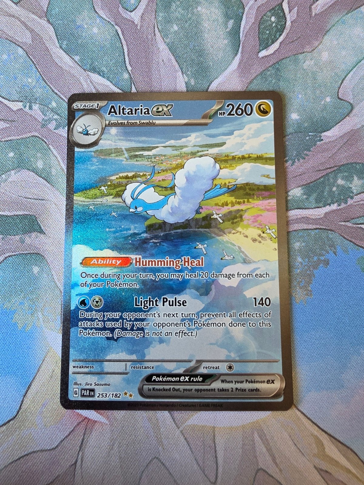 Pokemon paradox rift altaria ex illustration 253/182, Ophalen of Verzenden, Nieuw, Losse kaart, Foil