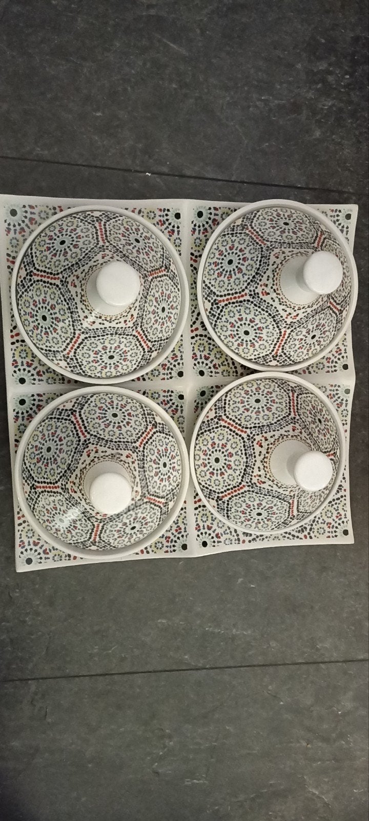 Marokkaanse tajine schalen set - 4 stuks, Aziatisch, Overige merken, Keramiek, Ophalen of Verzenden