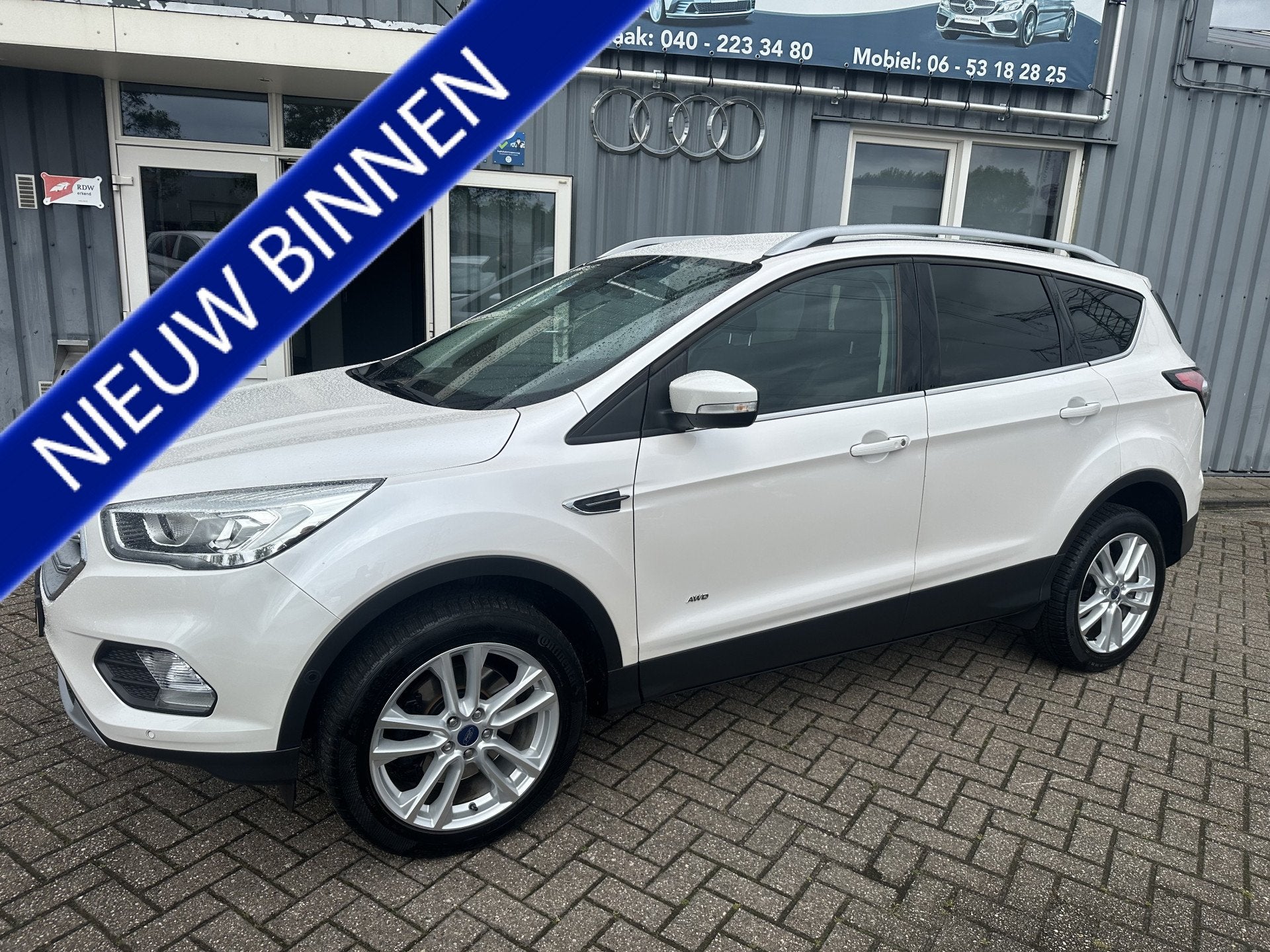 Ford Kuga 1.5 EcoBoost ST Line automaat (bj 2017), Auto's, Automaat, 4 cilinders, 1850 kg, Wit