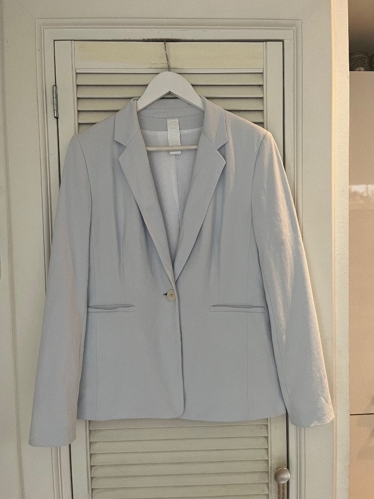 drykorn  licht babyblauw katoenen blazer maat 4, mt 40 of L, Drykorn, Blauw, Maat 42/44 (L), Ophalen of Verzenden