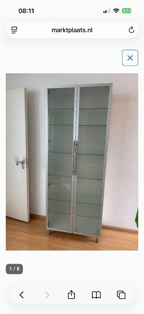 Vitrinekast, Zo goed als nieuw, 150 tot 200 cm, 25 tot 50 cm, 50 tot 100 cm