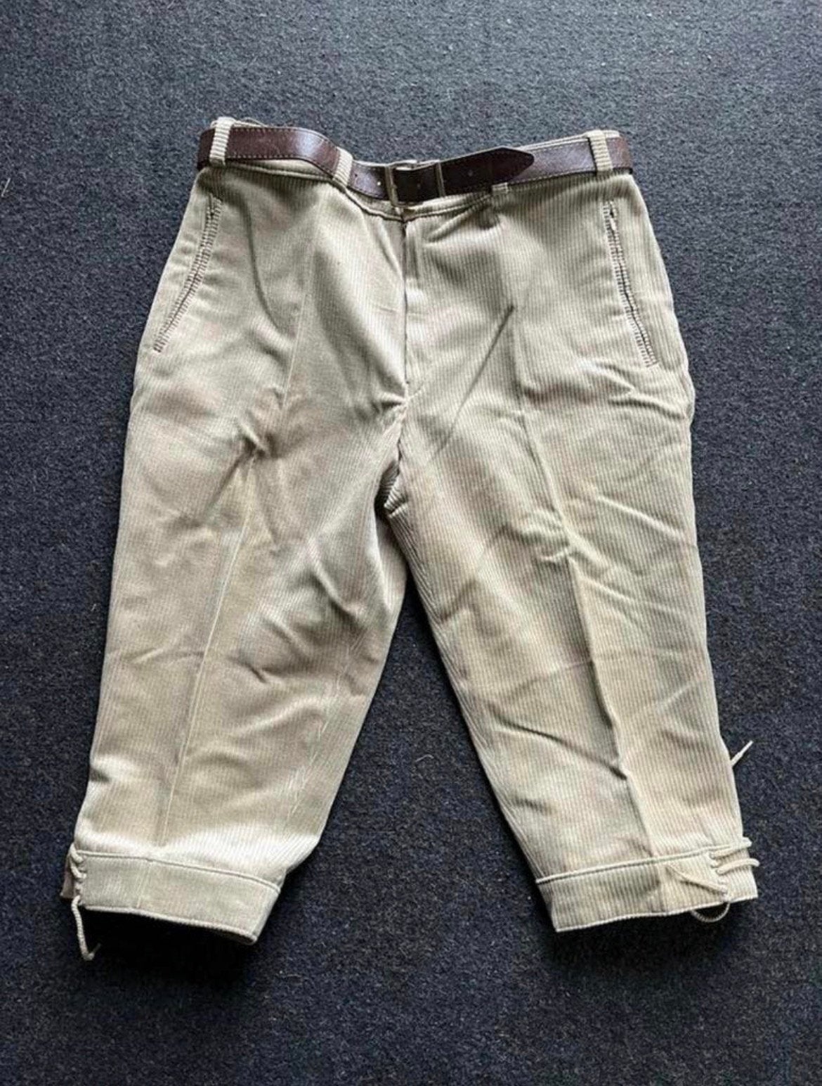 Vintage beige corduroy rij broek buchmann mt. 50, Ophalen of Verzenden, Zo goed als nieuw, Maat 48/50 (M), Beige