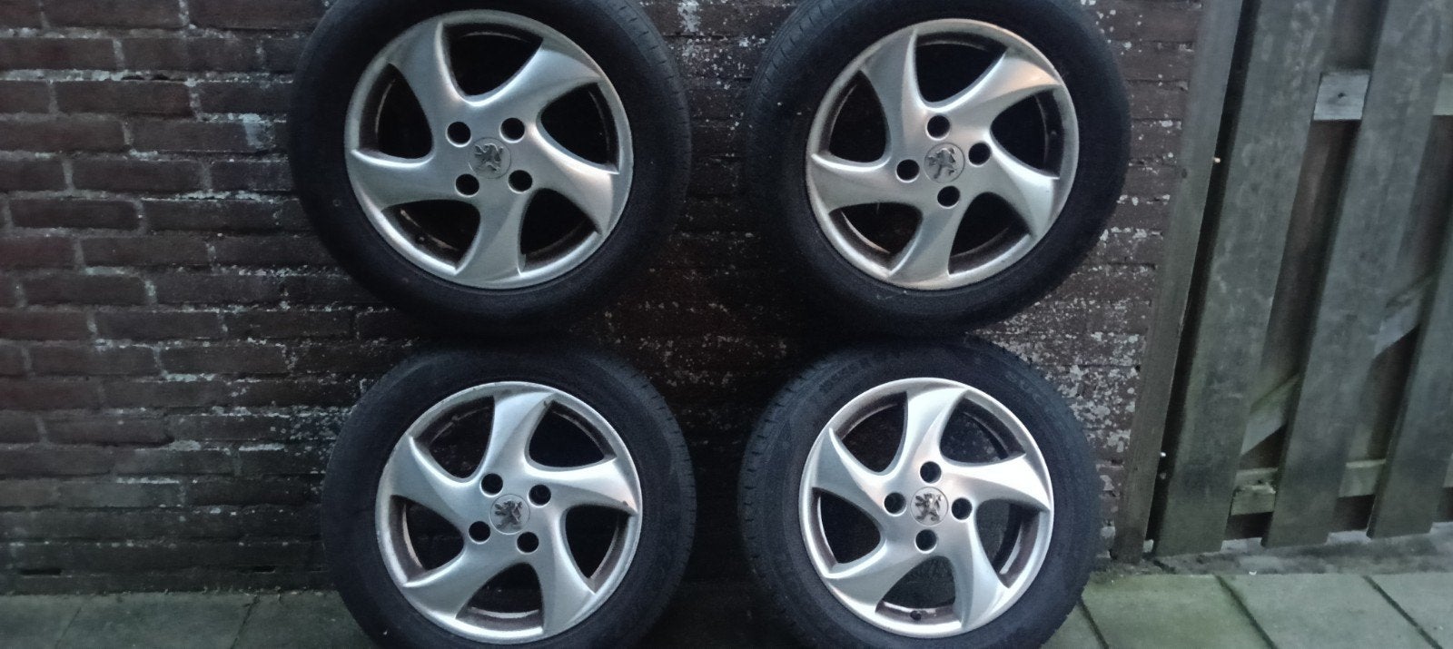 setje aluminium Peugeot 206 velgen 15 inch 4 x108, Auto diversen, Ophalen, Gebruikt