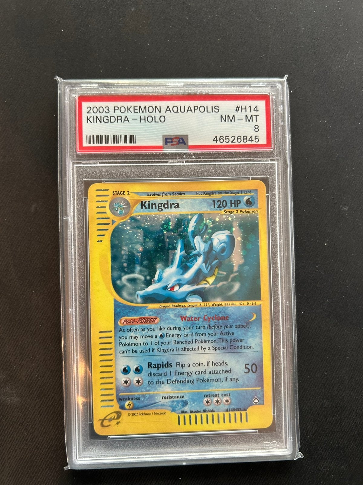 Kingdra Holo PSA8, Ophalen of Verzenden, Nieuw, Losse kaart, Foil