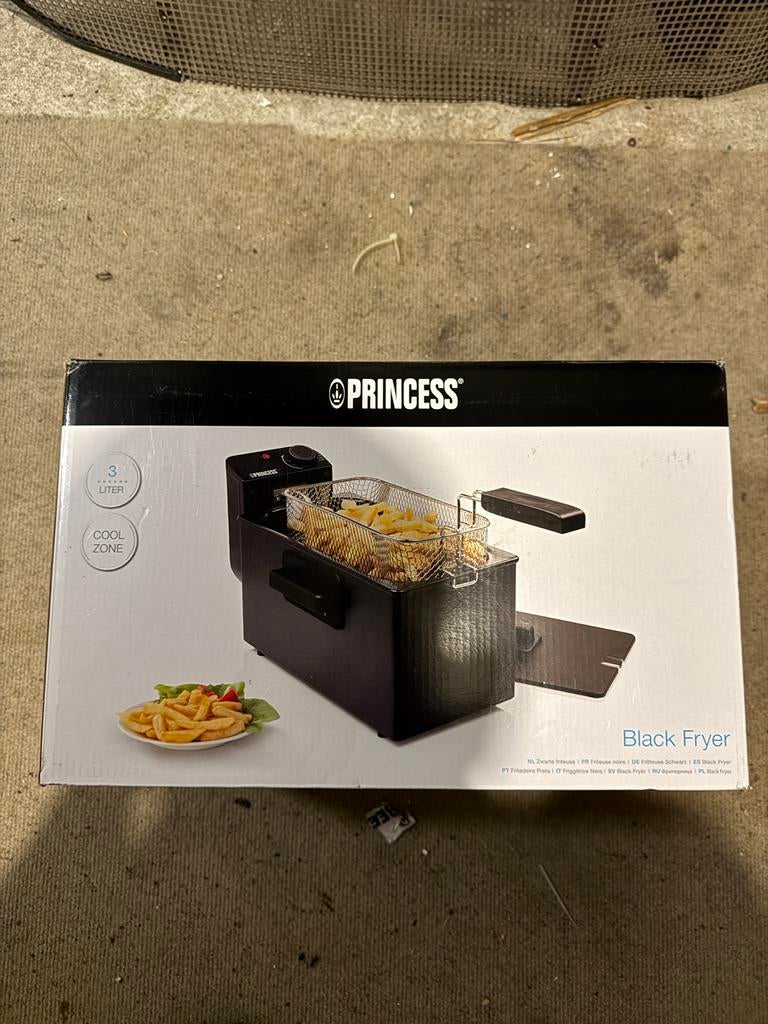 Princess Black Fryer 3 liter, 3 tot 4 liter, Ophalen of Verzenden, Nieuw, Uitneembare binnenpan