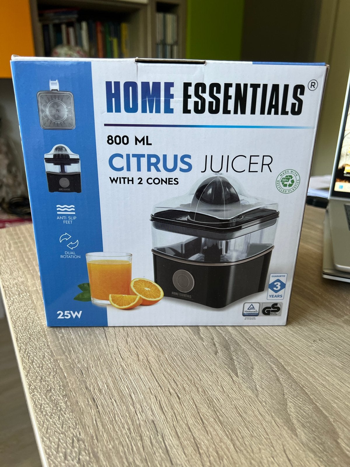 Nieuwe Home Essentials Citrus Juicer - 800ml, 25W, Witgoed en Apparatuur, Onderdelen en Toebehoren, Ophalen of Verzenden, Nieuw
