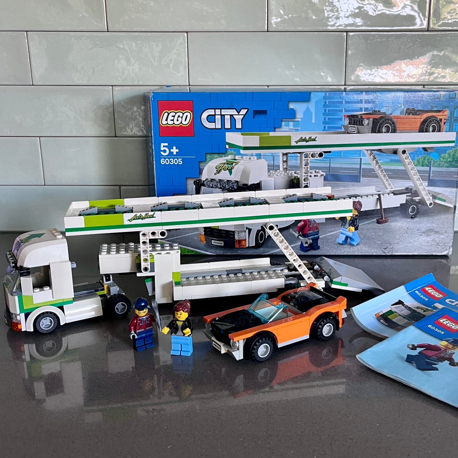 LEGO City 60305 - Autotransportvoertuig - compleet en zgan, City, Inclusief instructies, Lego, Ophalen of Verzenden